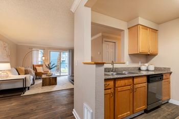 Kitchen and Living Room at Riverwalk at Happy Valley, Happy Valley, OR, 97086
